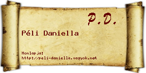 Péli Daniella névjegykártya
